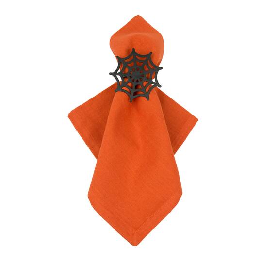 Black Spider Web Napkin Ring Set, 6ct.